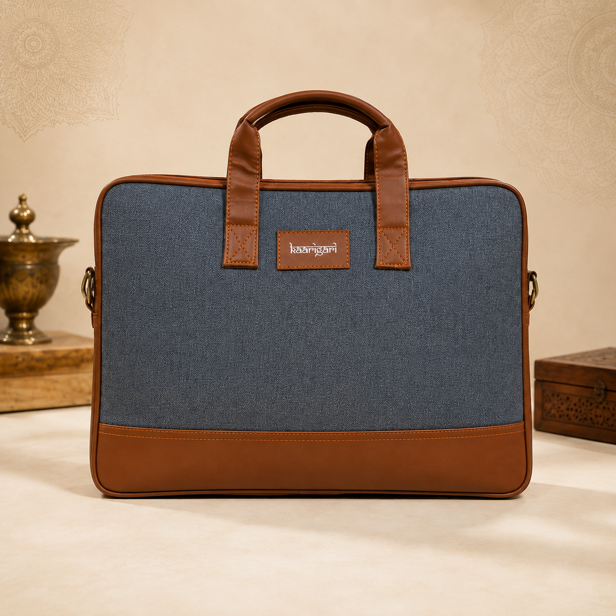 Tweed & Tan Messenger Bag | STYLE NO-335