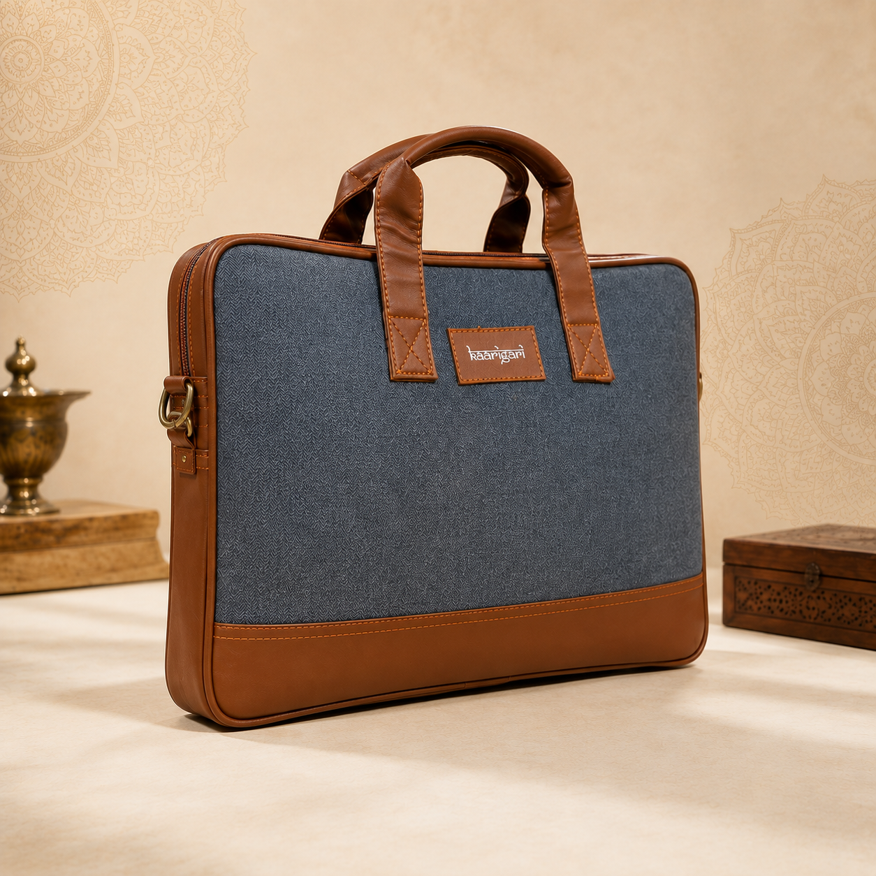 Tweed & Tan Messenger Bag | STYLE NO-335