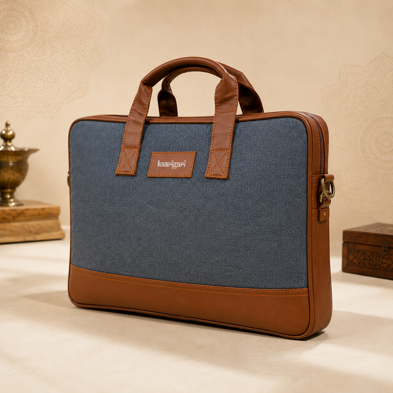 Tweed & Tan Messenger Bag | STYLE NO-335