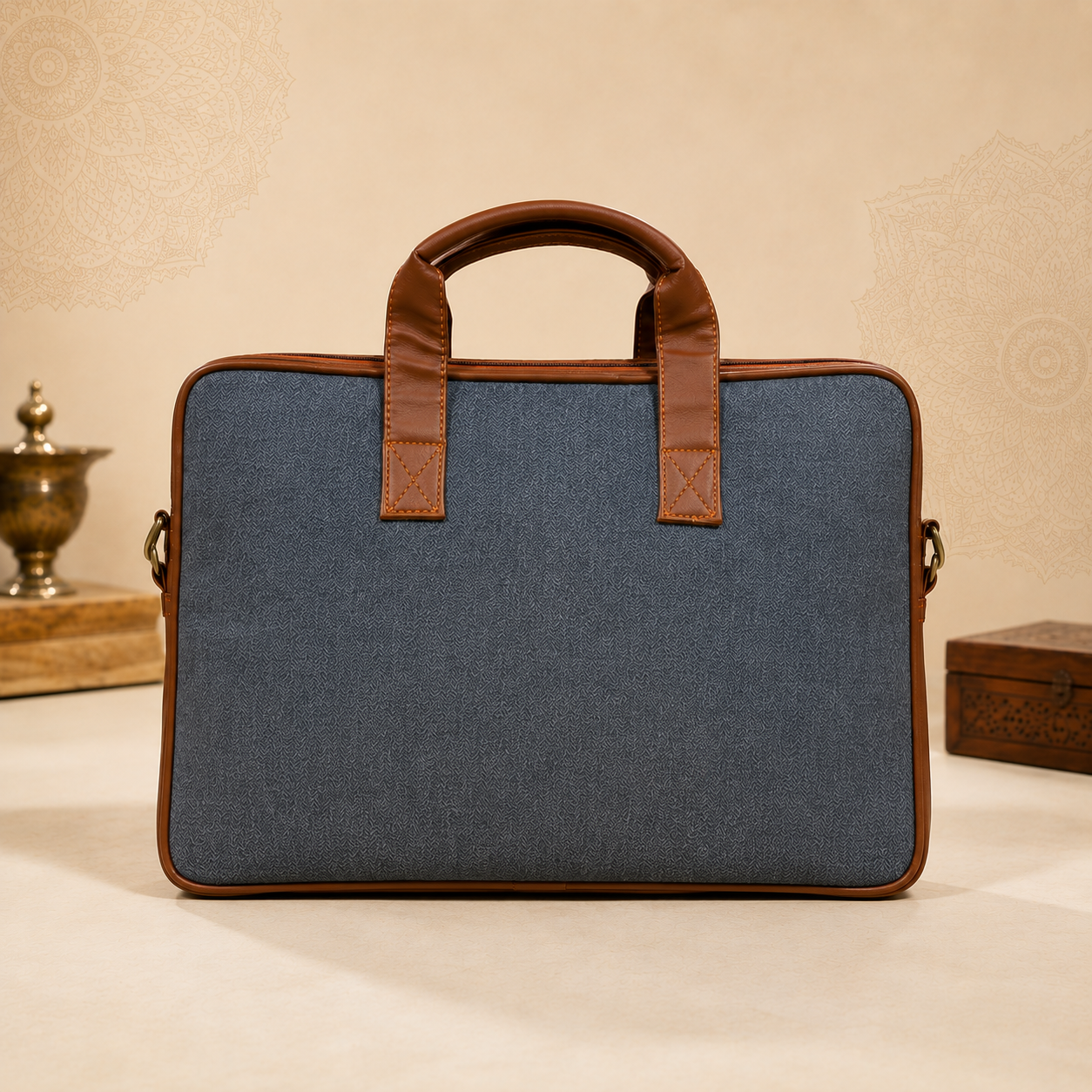 Tweed & Tan Messenger Bag | STYLE NO-335