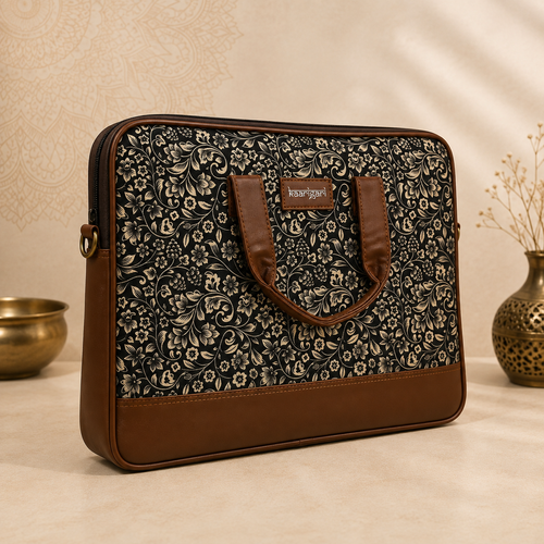 Floral Tapestry Canvas Briefcase | STYLE NO-407