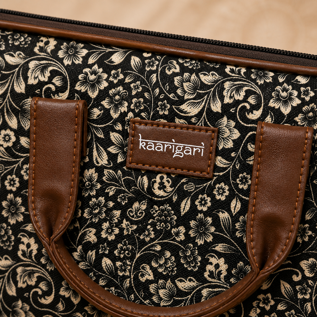 Floral Tapestry Canvas Briefcase | STYLE NO-407